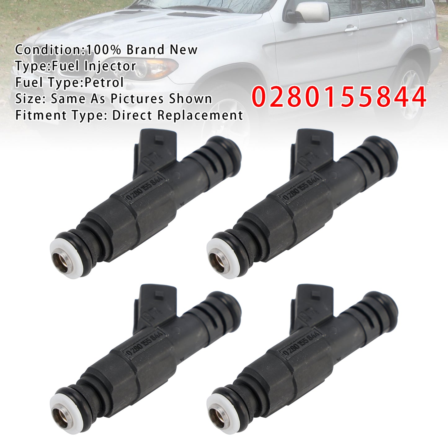 10/05-07 Ford Fairlane BF BFII 0280155844 4Pcs Fuel Injector