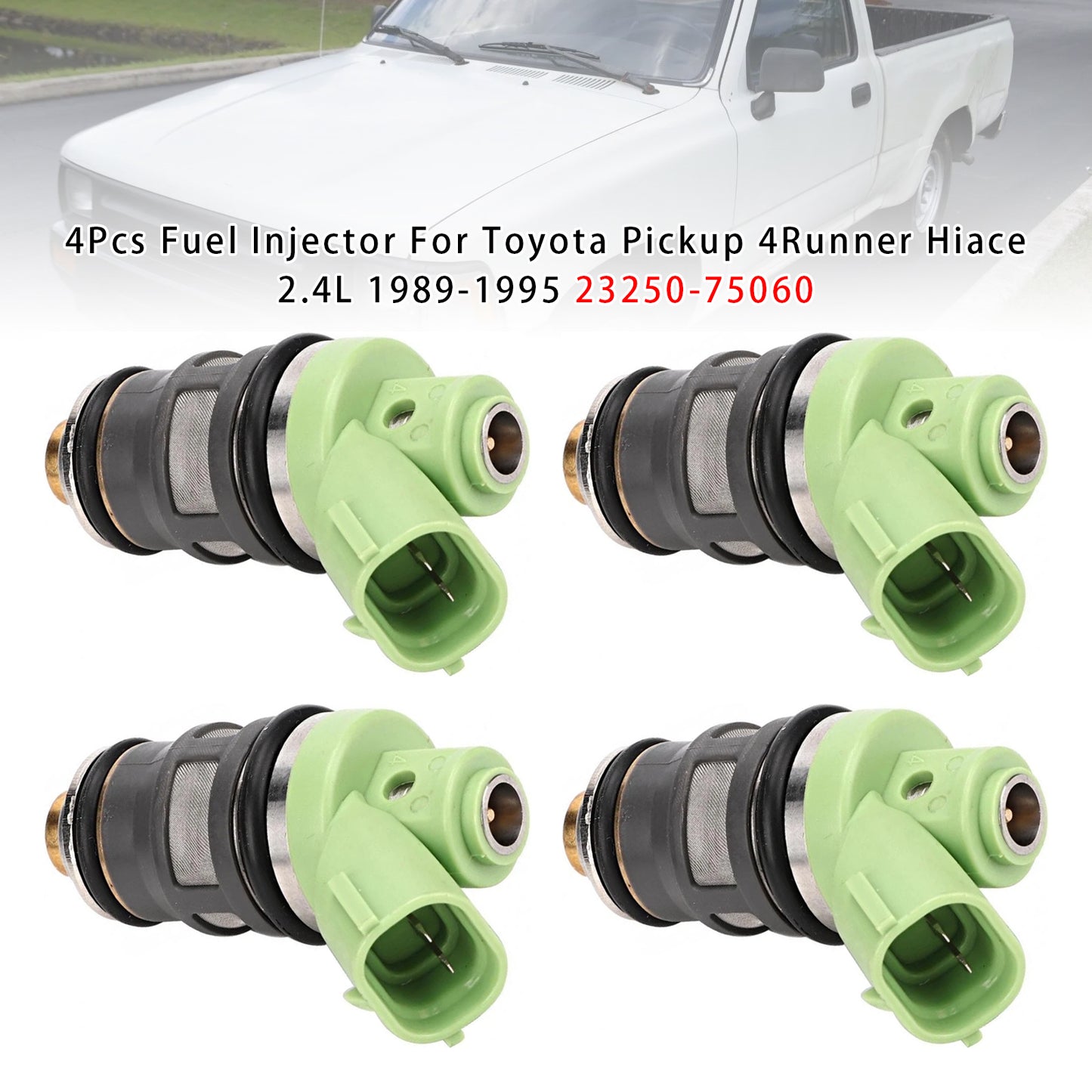 GR Toyota Hiace Hiace S.B.V KLH1# 2# LXH1# 2# RCH1# 2# 23250-75060 4Pcs Fuel Injector