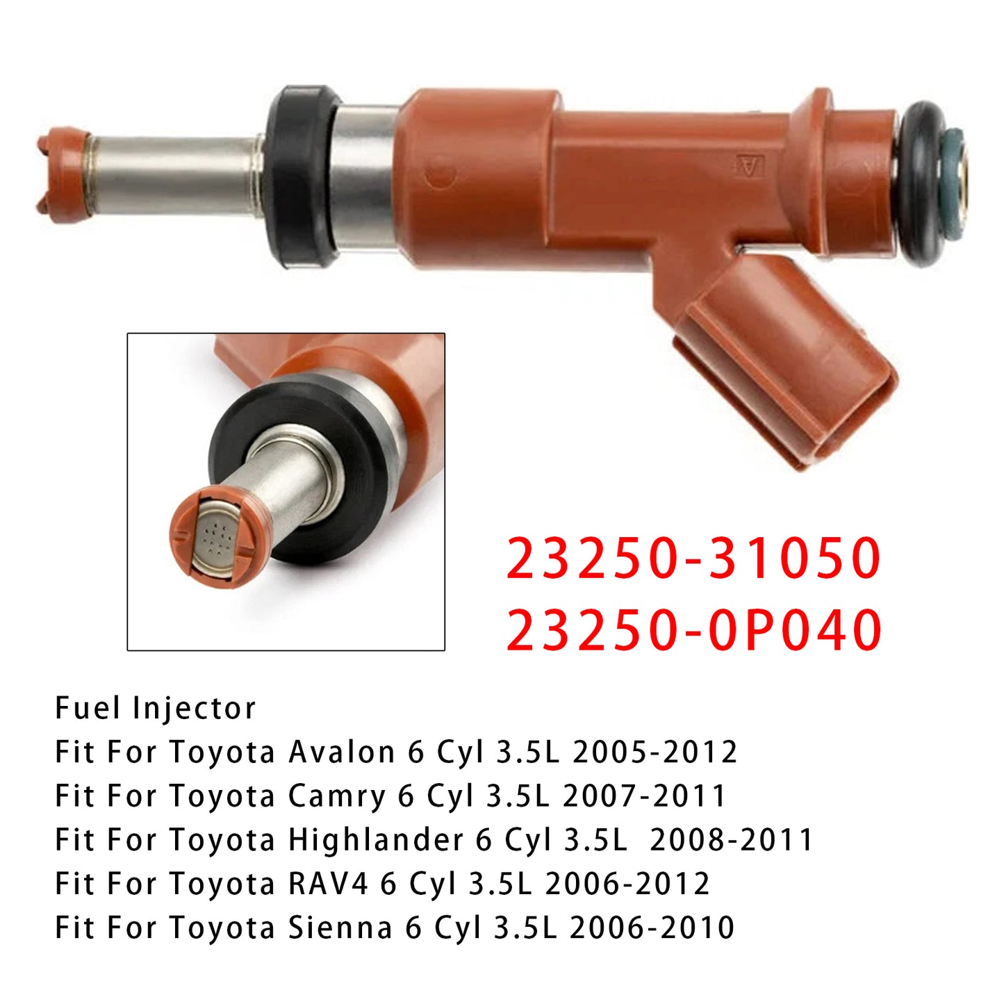 2007-2012 LEXUS ES350 23250-31050 1Pcs Fuel Injector