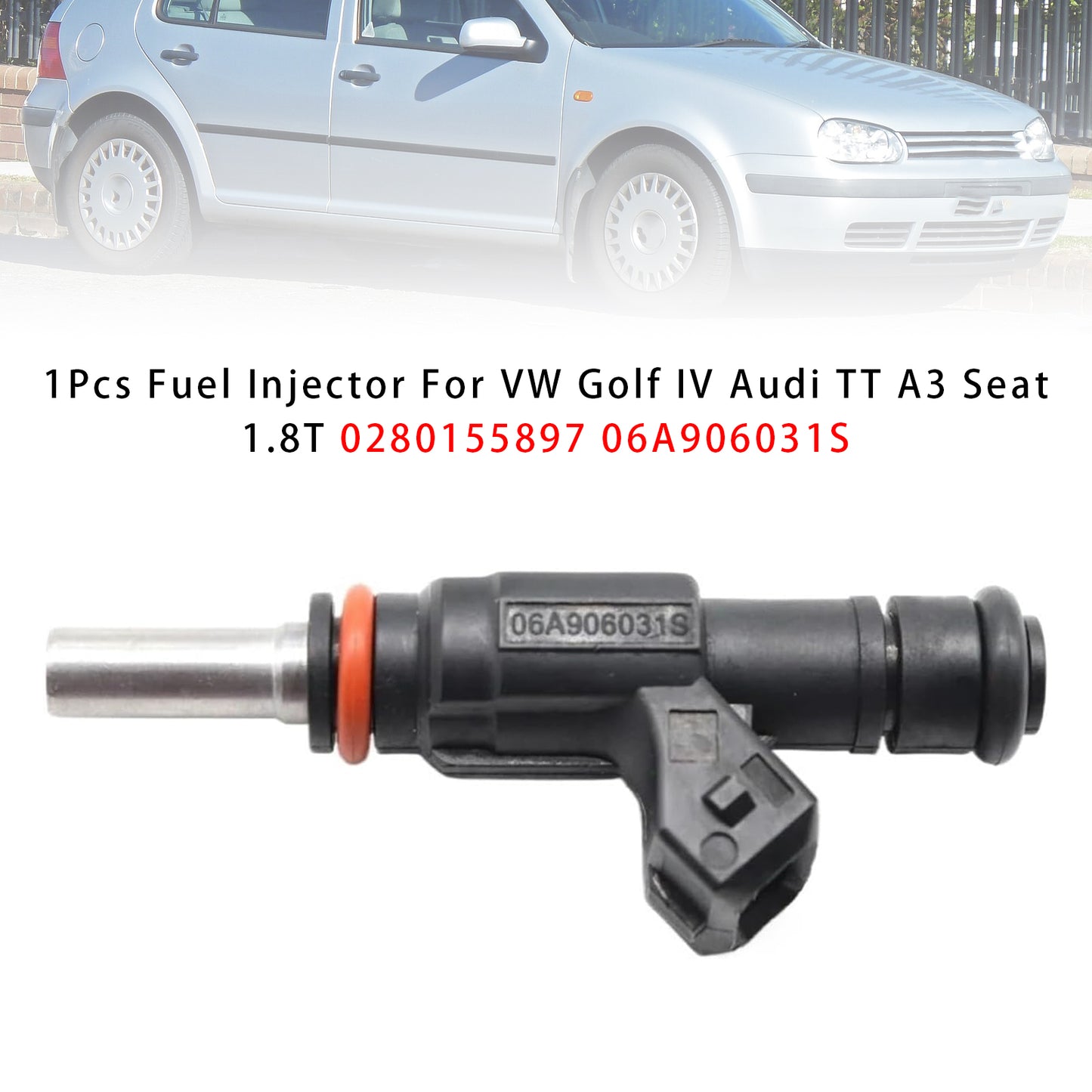 2000-2001 Volkswagen Golf 1.8L I4 TURBOCHARGED 0280155897 1Pcs Fuel Injector