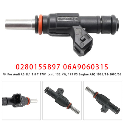 2000-2001 Volkswagen Golf 1.8L I4 TURBOCHARGED 0280155897 1Pcs Fuel Injector
