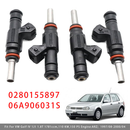 1996-2000 Audi A3 8L1 1.8 T quattro 1781 ccm 110 KW 150 PS Engine AQA 0280155897 4Pcs Fuel Injector