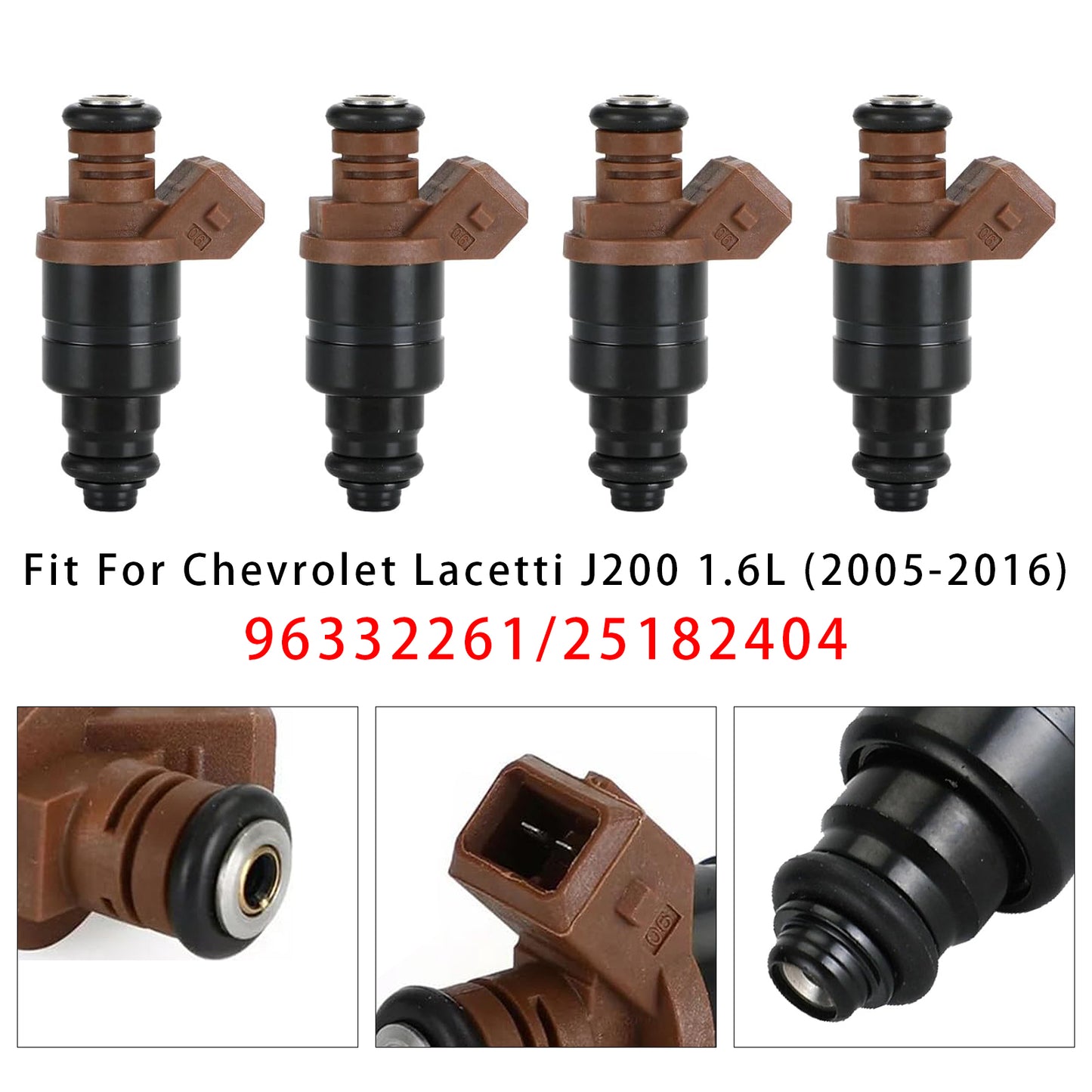 05-16 Chevrolet Optra Lacetti 1.4L 1.6L 96332261 25182404 4Pcs Fuel Injector