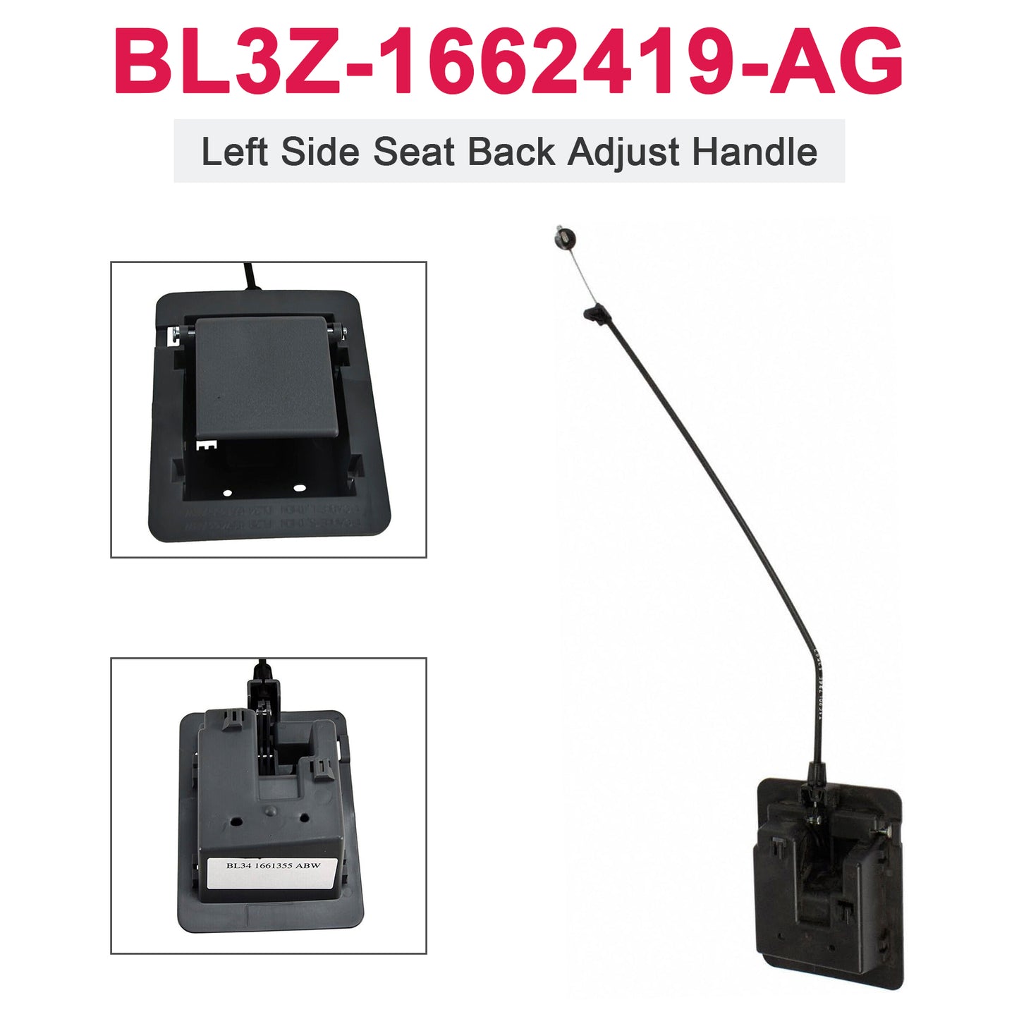 2009 Ford F-150 All Models w 4.6L 5.4L Engine BL3Z-1662419-AG Left Side Seat Back Adjust Handle