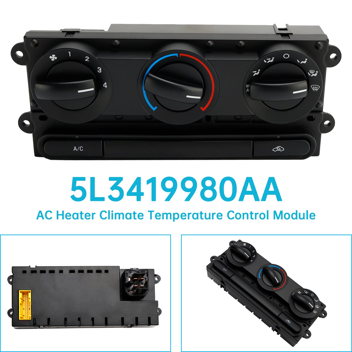2004-08 Ford F-150 5L3419980AA AC Heater Climate Temperature Control Module
