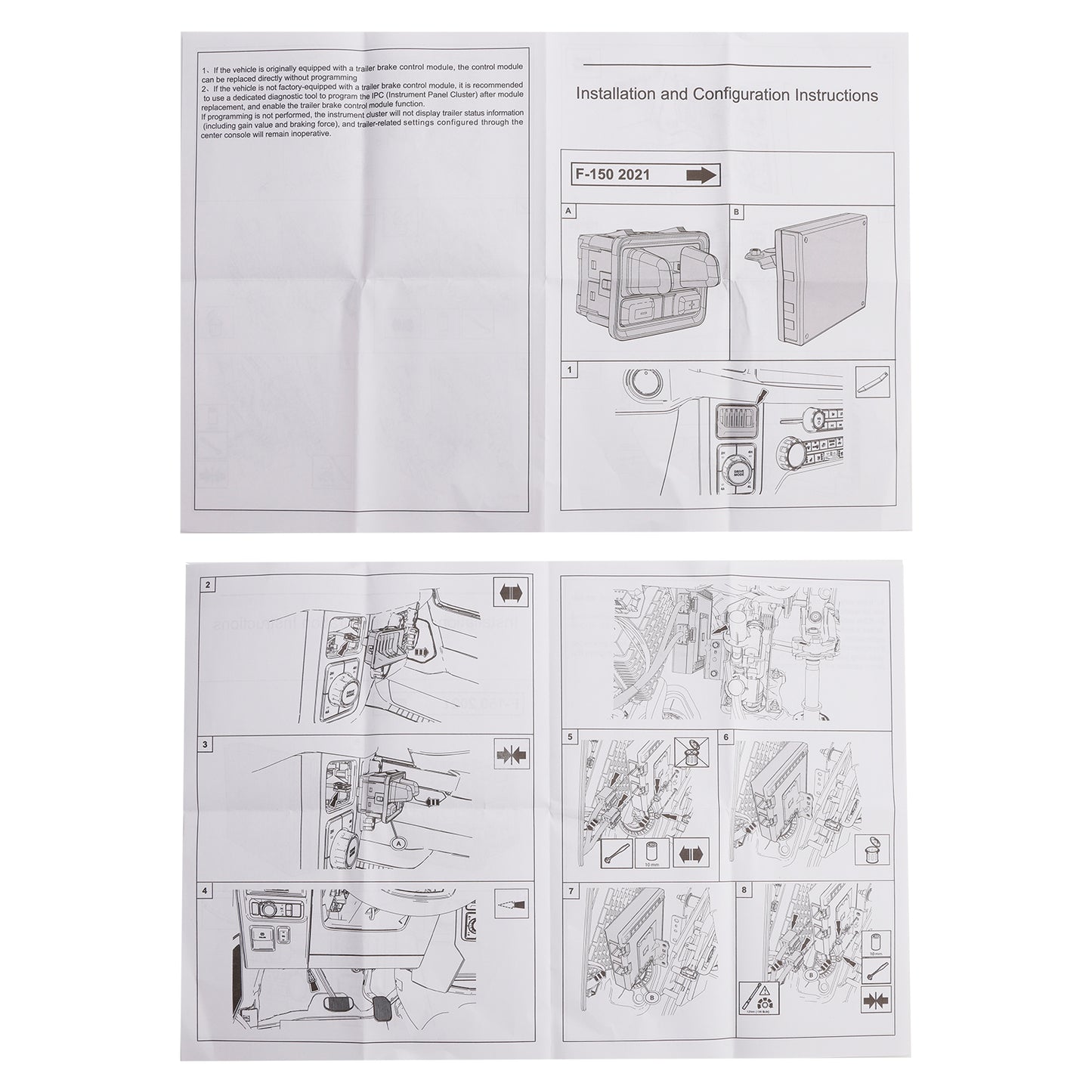 2021-2023 Ford F-150 ML3Z-19H332-AB In-Dash Trailer Brake Control Module