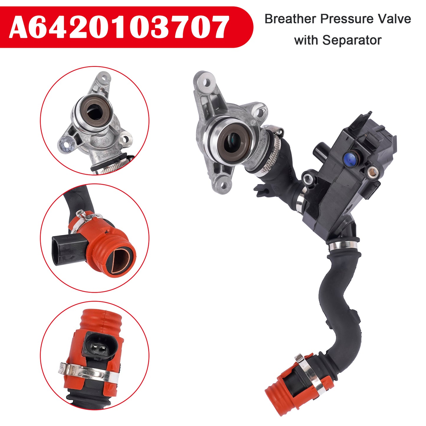 2015-2019 Mercedes-Benz GLS Diesel SUV 350 d 4-matic AWD X166 6420103707 Breather Pressure Valve with Separator