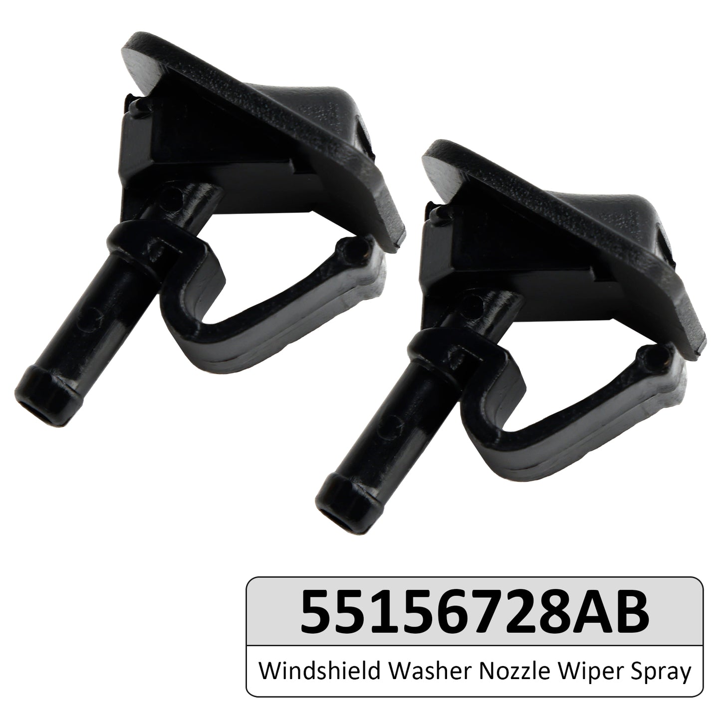 2002-2012 Jeep Wrangler JK 55156728AB 2pcs Windshield Washer Nozzle Wiper Spray