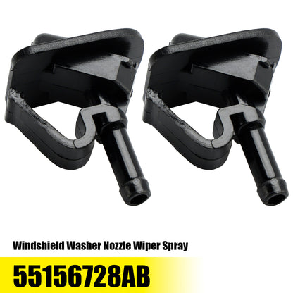 2002-2012 Jeep Wrangler JK 55156728AB 2pcs Windshield Washer Nozzle Wiper Spray