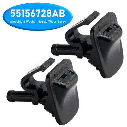 2002-2012 Jeep Wrangler JK 55156728AB 2pcs Windshield Washer Nozzle Wiper Spray