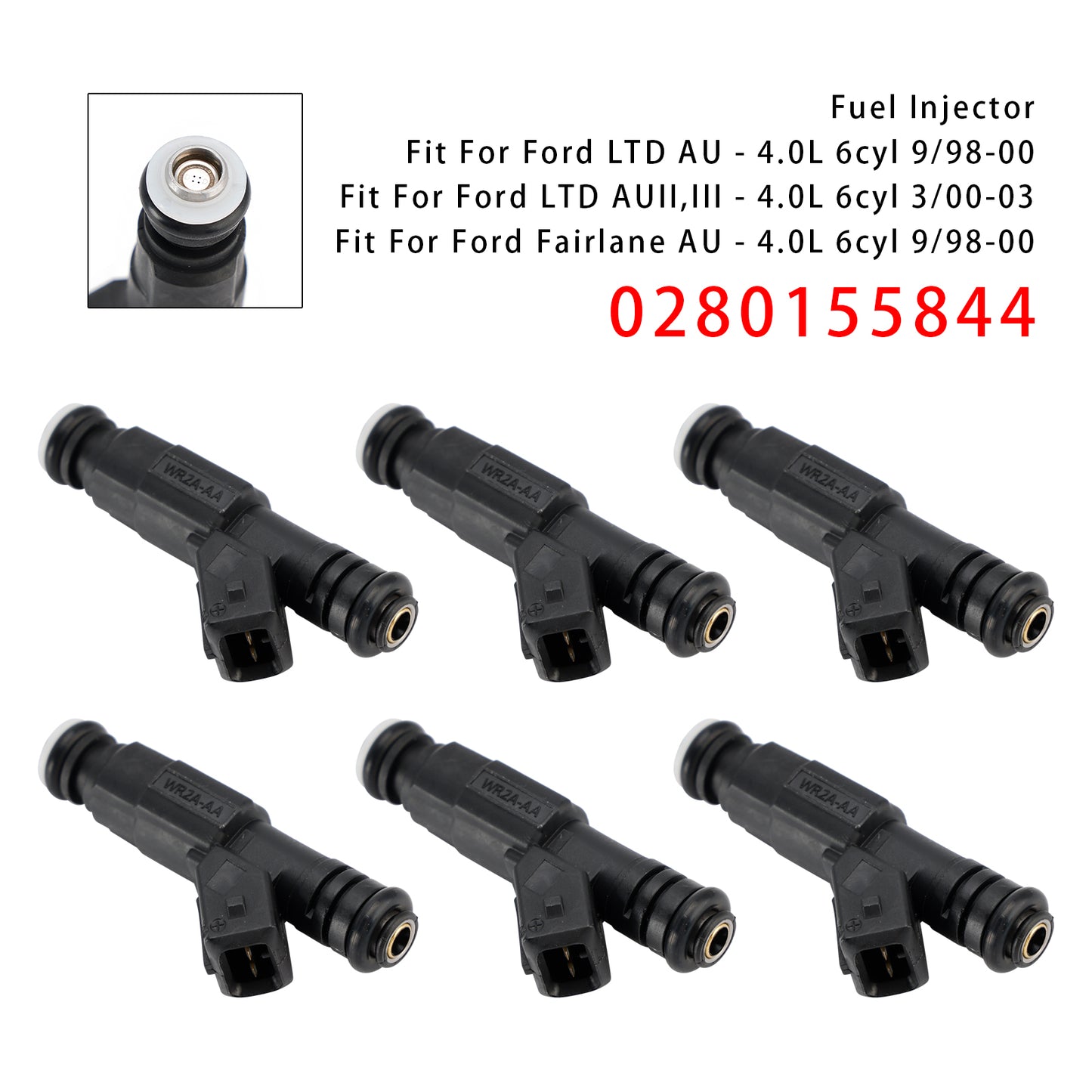 2000 BMW X5 0280155844 6Pcs Fuel Injector