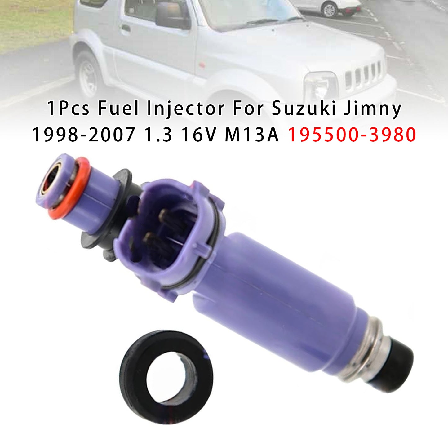 1998-2007 Suzuki Jimny 1.3 16V M13A 195500-3980 1Pcs Fuel Injector