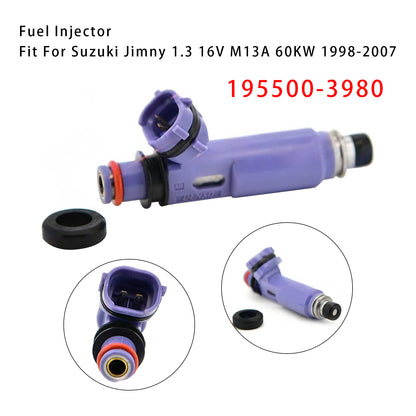 1998-2007 Suzuki Jimny 1.3 16V M13A 195500-3980 1Pcs Fuel Injector