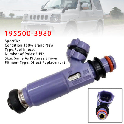 1998-2007 Suzuki Jimny 1.3 16V M13A 195500-3980 1Pcs Fuel Injector