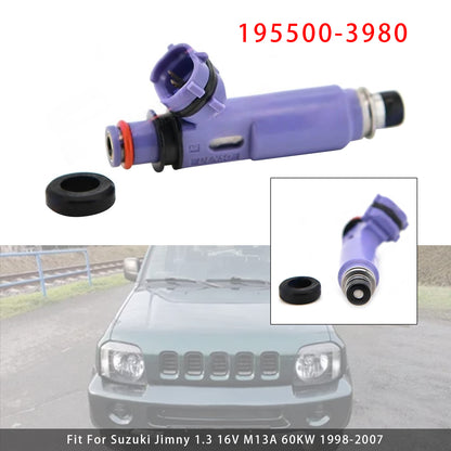 1998-2007 Suzuki Jimny 1.3 16V M13A 195500-3980 1Pcs Fuel Injector