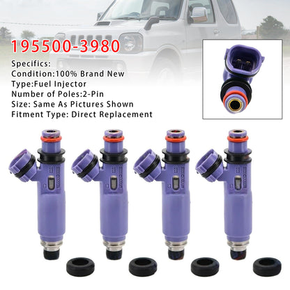 1998-2007 Suzuki Jimny 1.3 16V M13A 60KW 195500-3980 4Pcs Fuel Injector