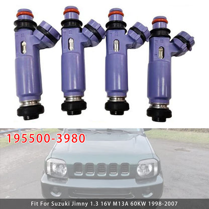 1998-2007 Suzuki Jimny 1.3 16V M13A 60KW 195500-3980 4Pcs Fuel Injector