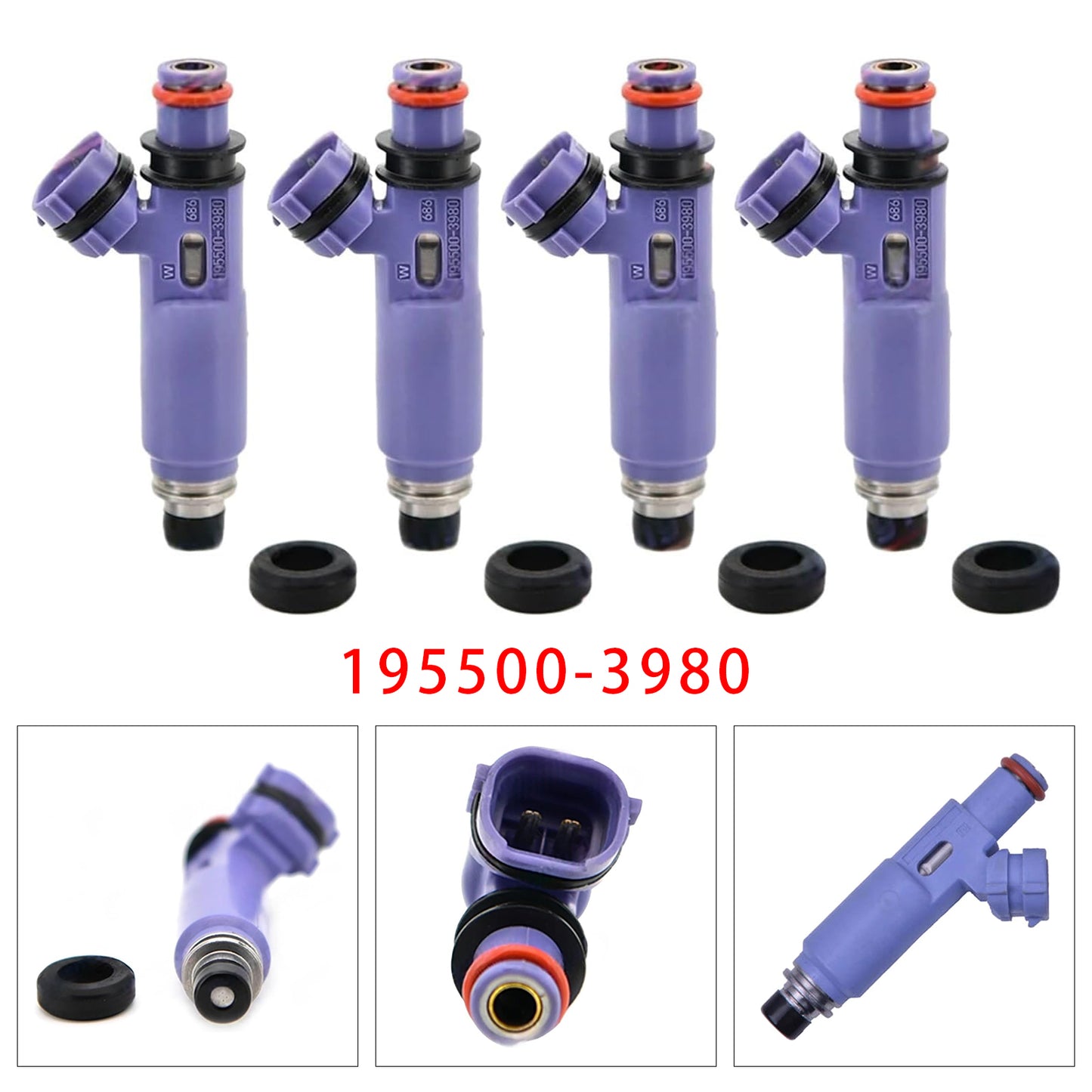1998-2007 Suzuki Jimny 1.3 16V M13A 60KW 195500-3980 4Pcs Fuel Injector
