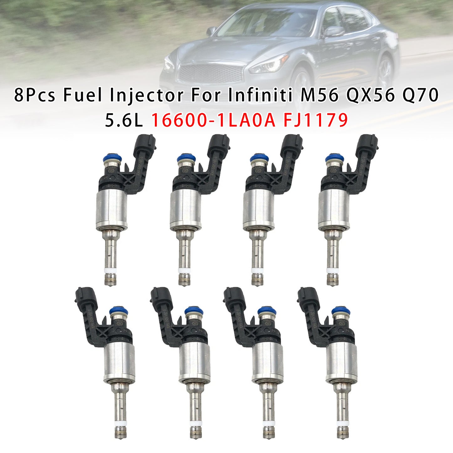 2017 Infiniti Q70 5.6L 16600-1LA0A 8Pcs Fuel Injector