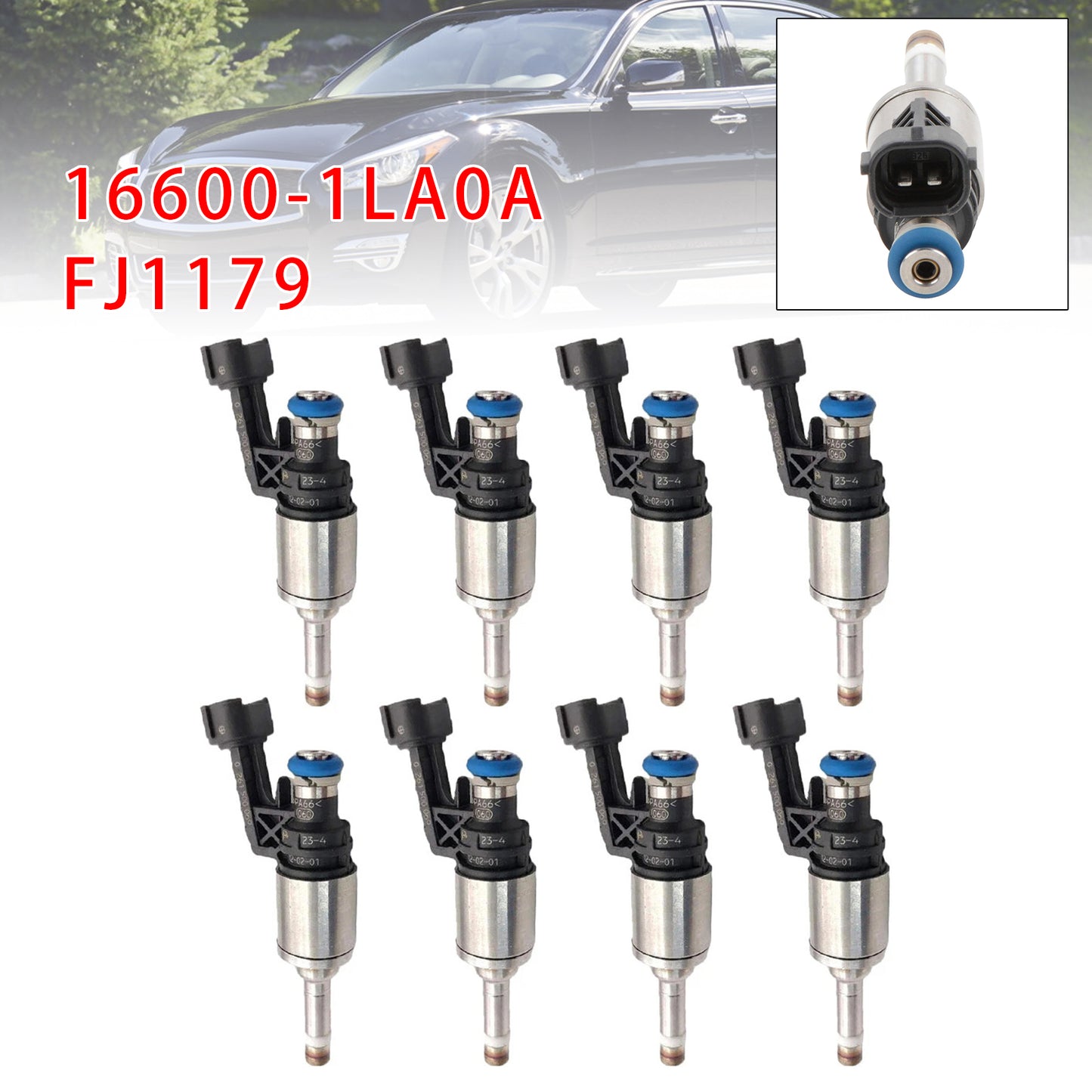 2017 Infiniti Q70 5.6L 16600-1LA0A 8Pcs Fuel Injector