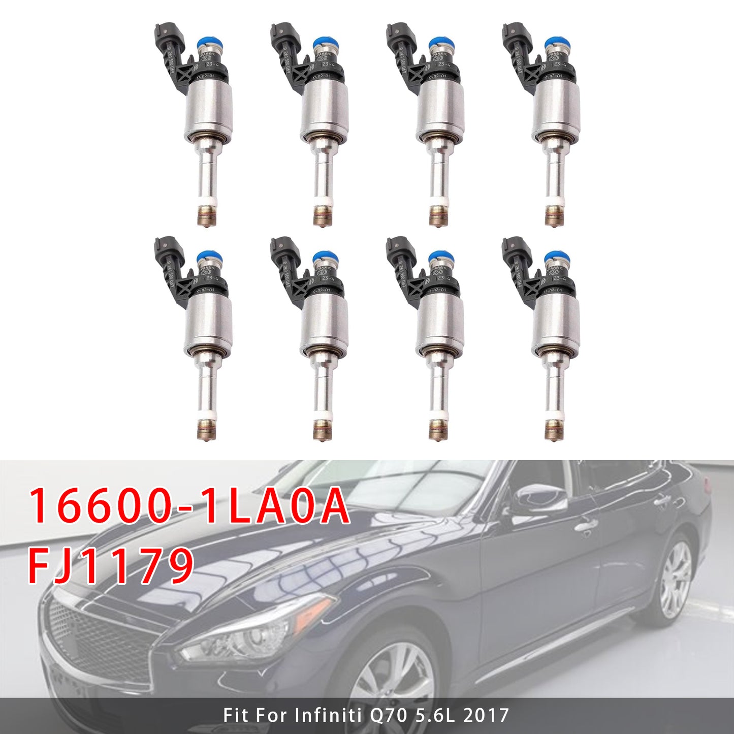 2017 Infiniti Q70 5.6L 16600-1LA0A 8Pcs Fuel Injector