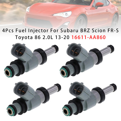 2013-2016 Scion FR-S H4 2.0L 16611-AA860 4Pcs Fuel Injector