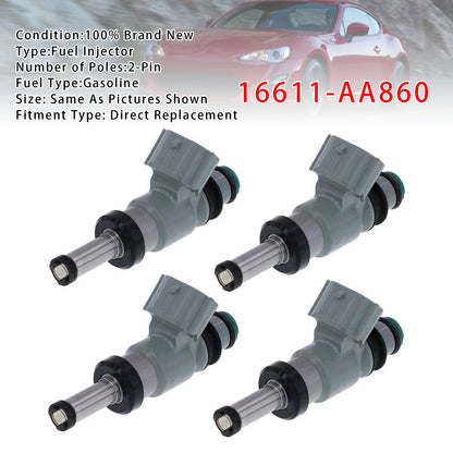 2013-2016 Scion FR-S H4 2.0L 16611-AA860 4Pcs Fuel Injector