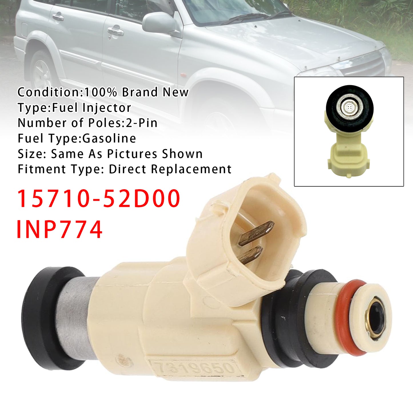 Suzuki Grand Vitara XL-7 2.7L 01-06 15710-52D00 INP774 1Pcs Fuel Injector