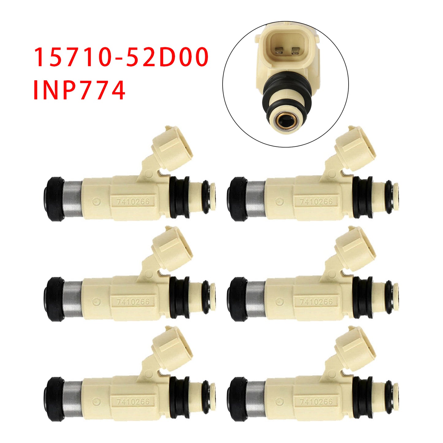 Suzuki Grand Vitara XL-7 2.7L 01-06 15710-52D00 INP774 6Pcs Fuel Injector