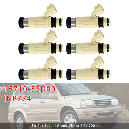 Suzuki Grand Vitara XL-7 2.7L 01-06 15710-52D00 INP774 6Pcs Fuel Injector