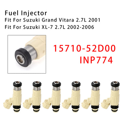 Suzuki Grand Vitara XL-7 2.7L 01-06 15710-52D00 INP774 6Pcs Fuel Injector