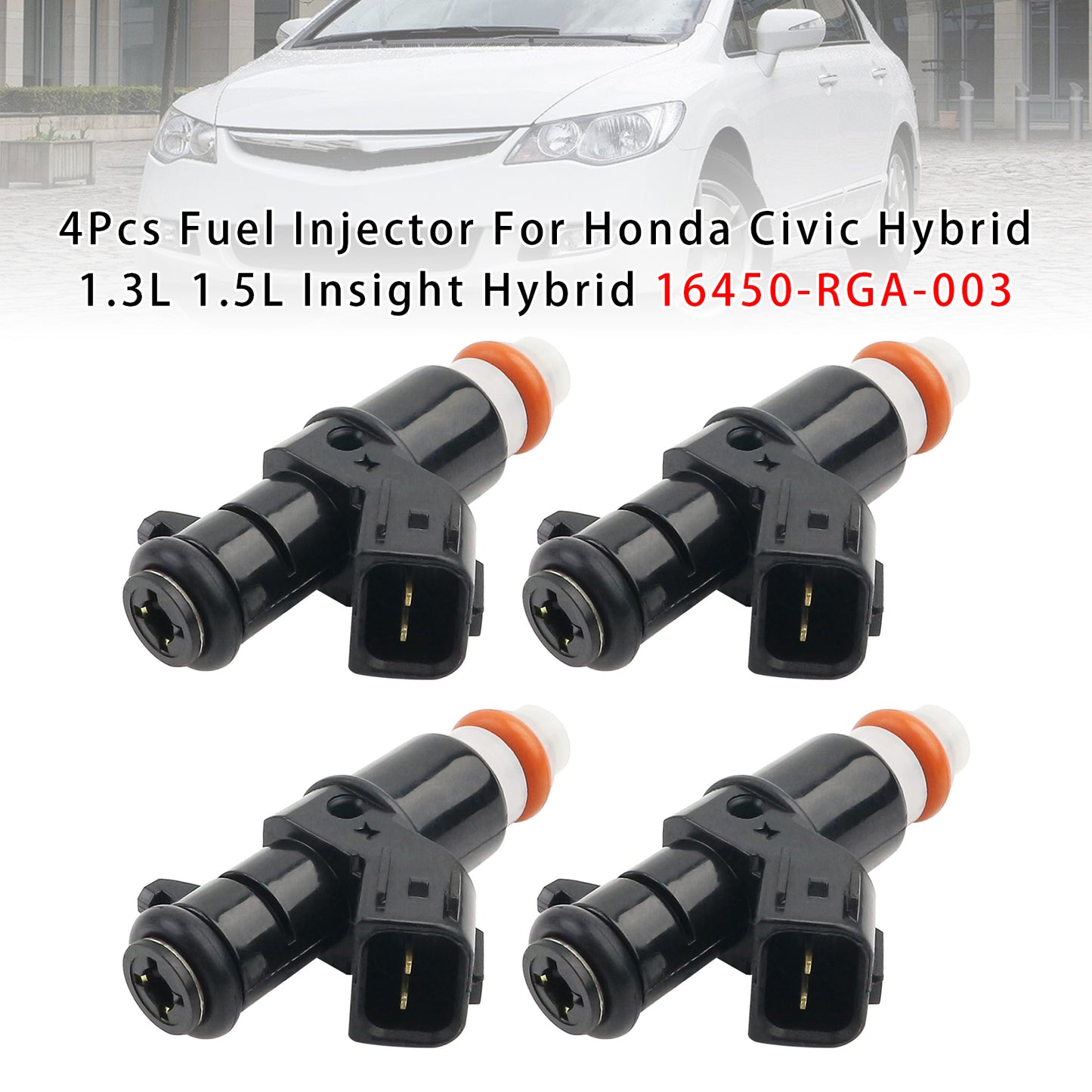 2010-2014 Honda Insight Hybrid 1.3L 16450-RGA-003 4Pcs Fuel Injector
