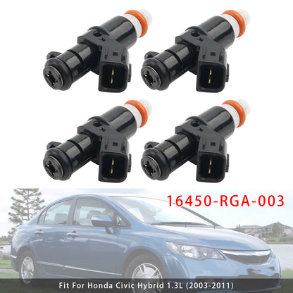 2010-2014 Honda Insight Hybrid 1.3L 16450-RGA-003 4Pcs Fuel Injector