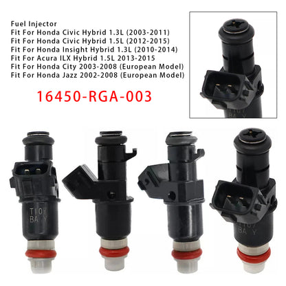 2010-2014 Honda Insight Hybrid 1.3L 16450-RGA-003 4Pcs Fuel Injector
