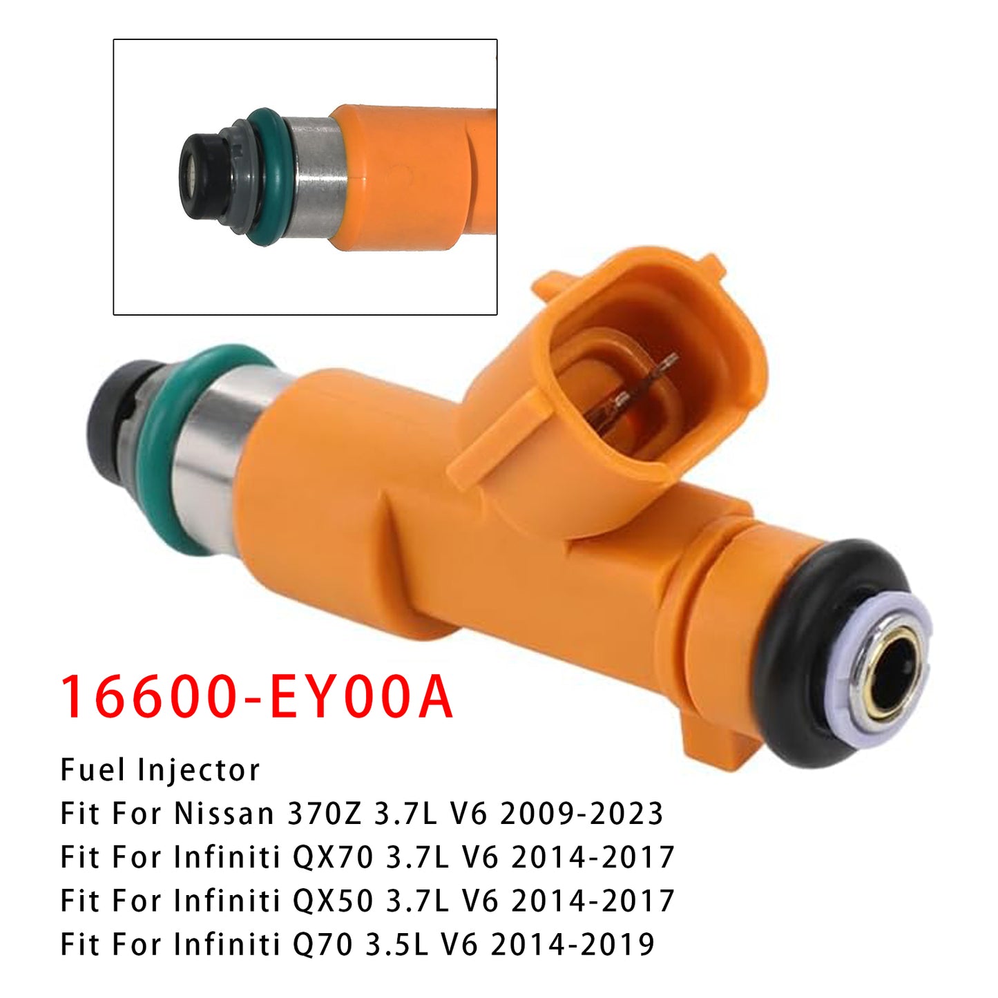 2013 Infiniti FX37 3.7L V6 16600-EY00A 1Pcs Fuel Injector