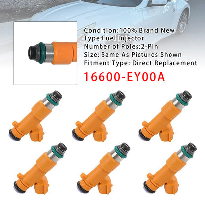 2013 Infiniti EX37 3.7L V6 16600-EY00A 6Pcs Fuel Injector