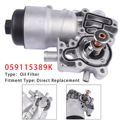 2010-2017 Audi A8 3.0T Diesel CDTB CDTA CLAB CMHA CPNA CTBB CTBA CDTC CPNB CTBD 059 115 389 K Oil Filter Housing Oil Cooler