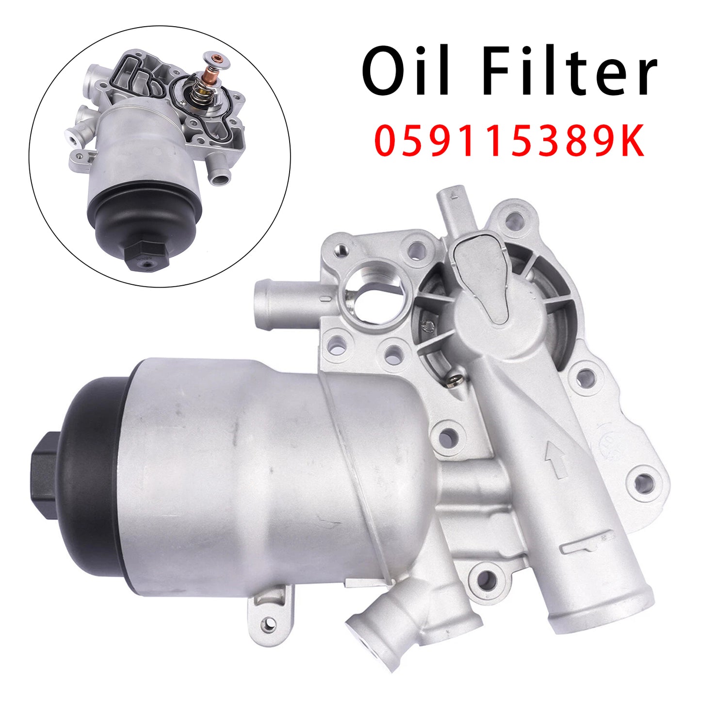 2010-2017 Audi A8 3.0T Diesel CDTB CDTA CLAB CMHA CPNA CTBB CTBA CDTC CPNB CTBD 059 115 389 K Oil Filter Housing Oil Cooler