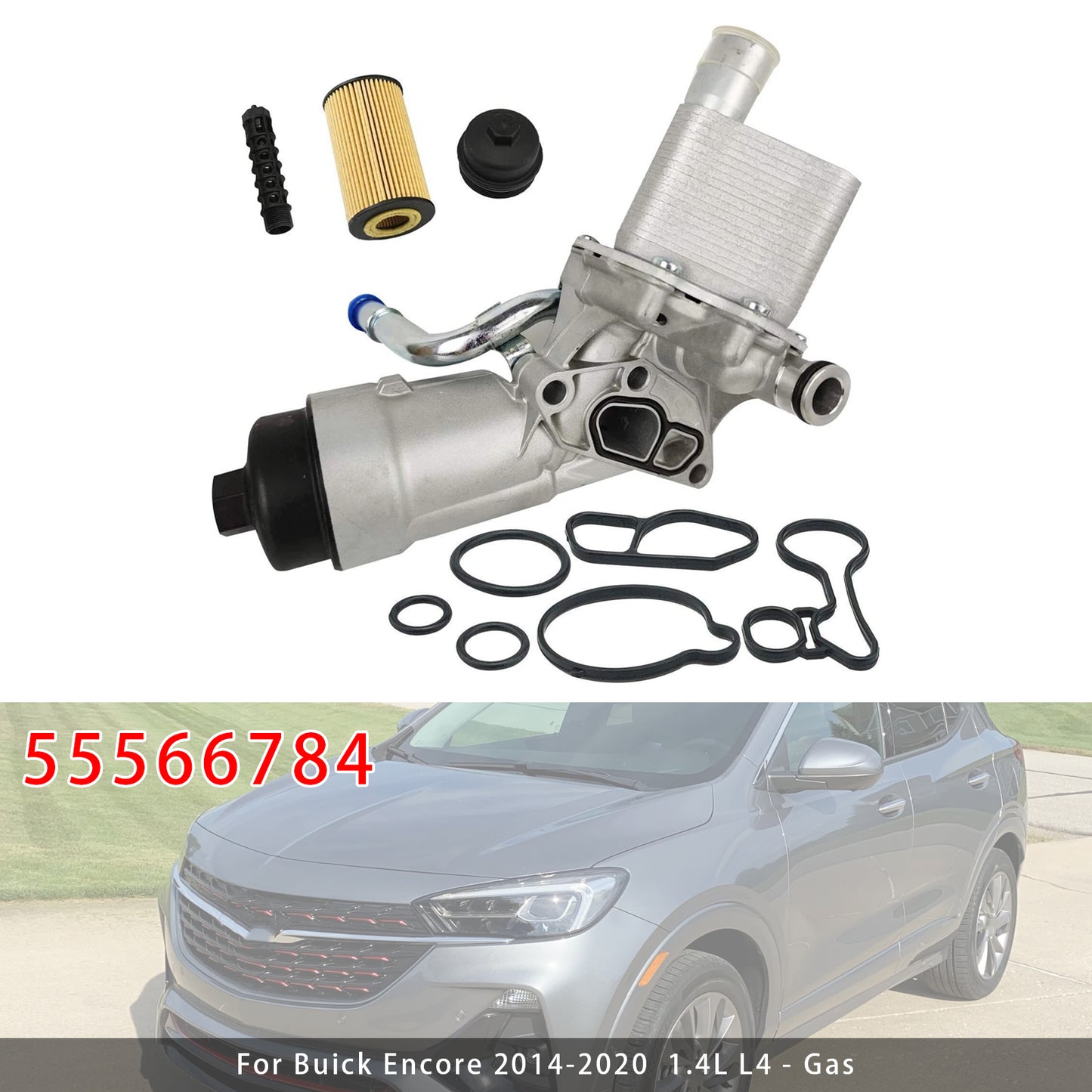 2011-2016 Chevrolet Cruze 1.4L L4 Gas 55566784 Oil Filter Housing Oil Cooler