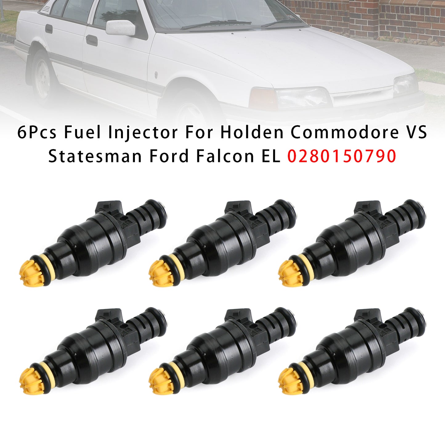 1991-1992 Ford Fairmont EB 3.9L XRP Wagon 0280150790 6Pcs Fuel Injector