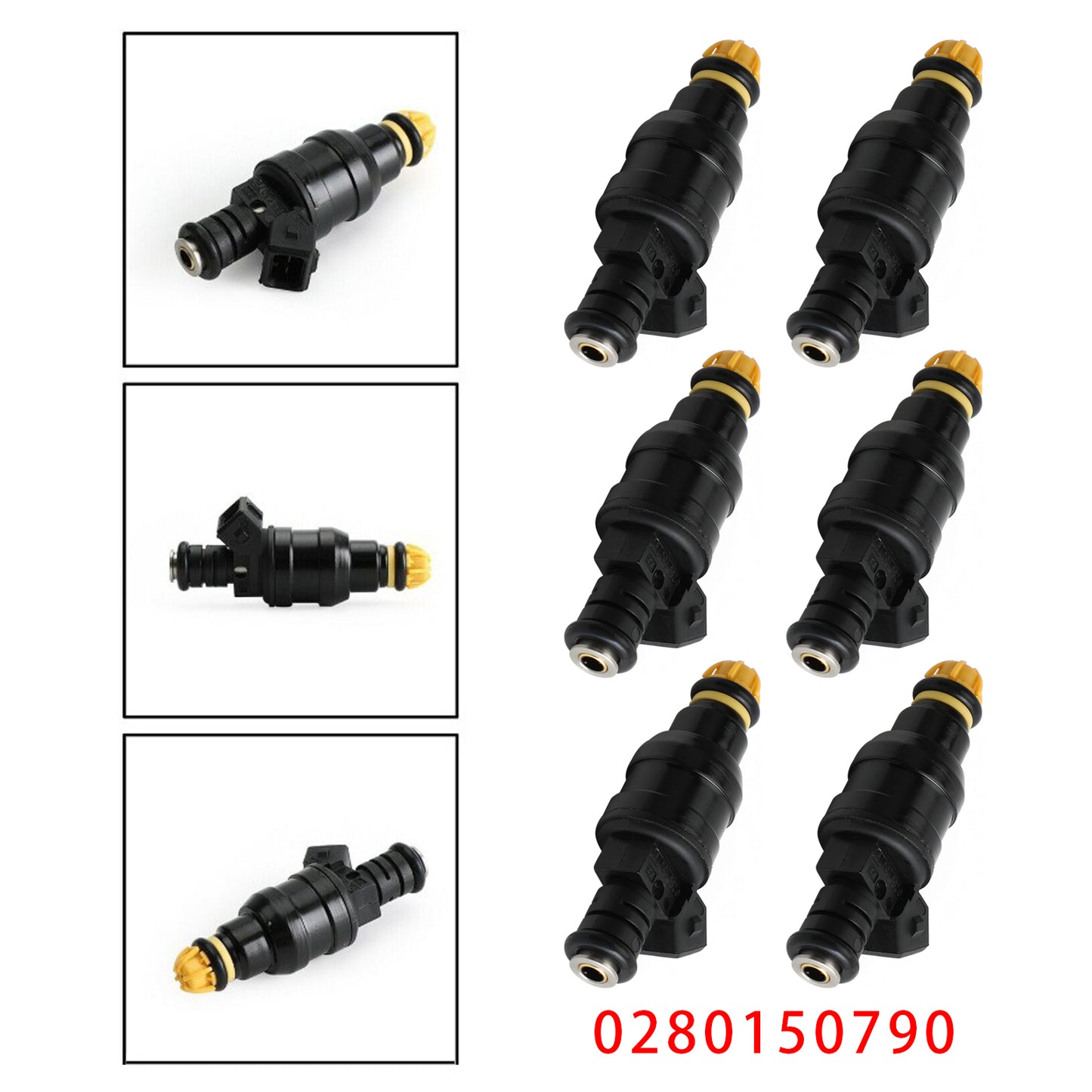 1991-1992 Ford Fairmont EB 3.9L XRP Wagon 0280150790 6Pcs Fuel Injector