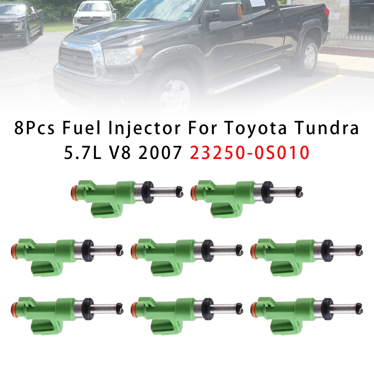 2007 Toyota Tundra 5.7L V8 23250-0S010 8Pcs Fuel Injector