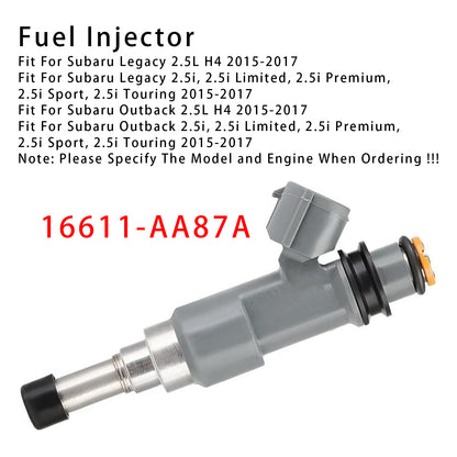2015-2017 Subaru Outback 2.5L H4 16611-AA87A 1Pcs Fuel Injector