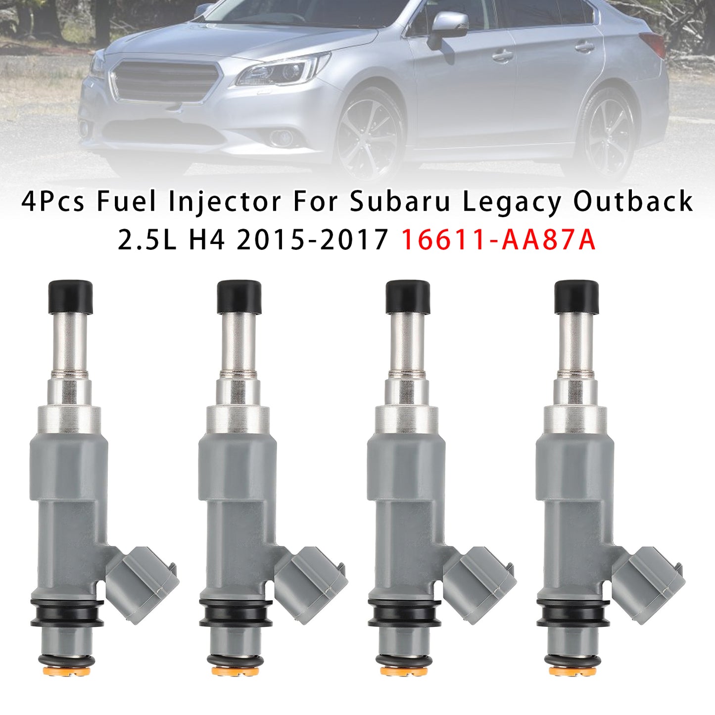 2015-2017 Subaru Outback 2.5L H4 16611-AA87A 4Pcs Fuel Injector