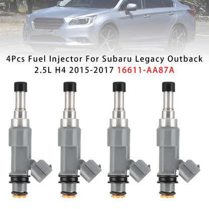 2015-2017 Subaru Outback 2.5L H4 16611-AA87A 4Pcs Fuel Injector