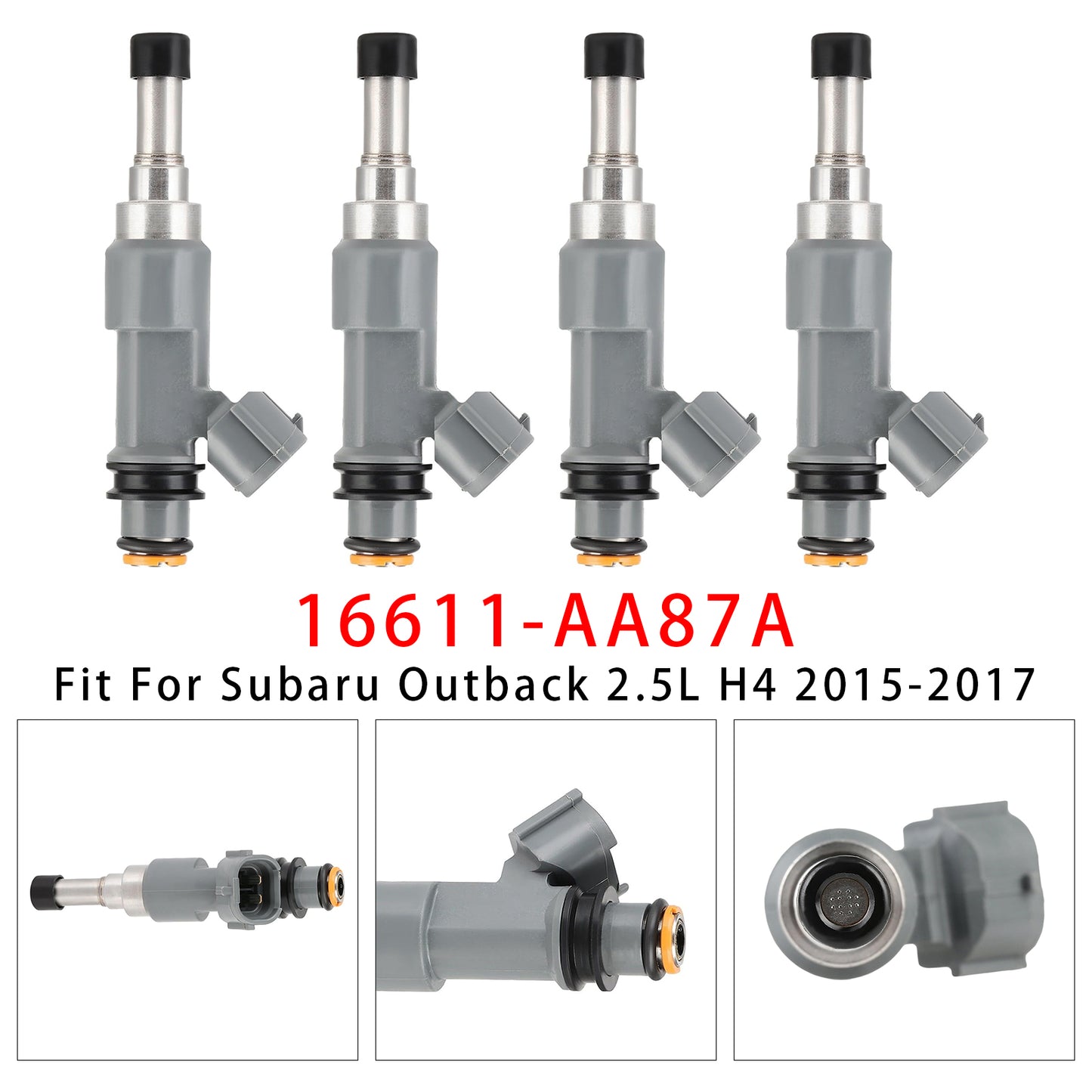 2015-2017 Subaru Outback 2.5L H4 16611-AA87A 4Pcs Fuel Injector