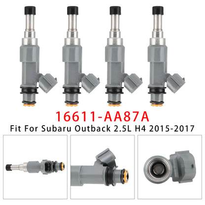 2015-2017 Subaru Outback 2.5L H4 16611-AA87A 4Pcs Fuel Injector