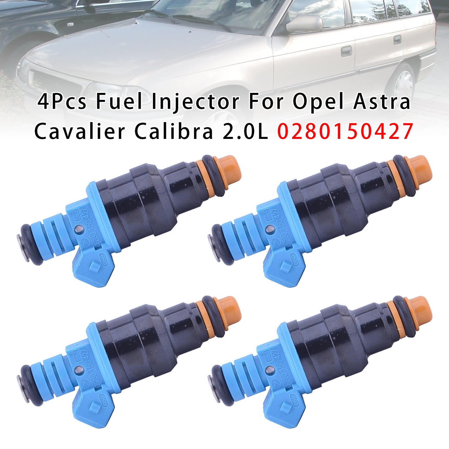 1990-1994 Opel Calibra A 85_ 2.0i 16V 4x4 0280150427 4Pcs Fuel Injector