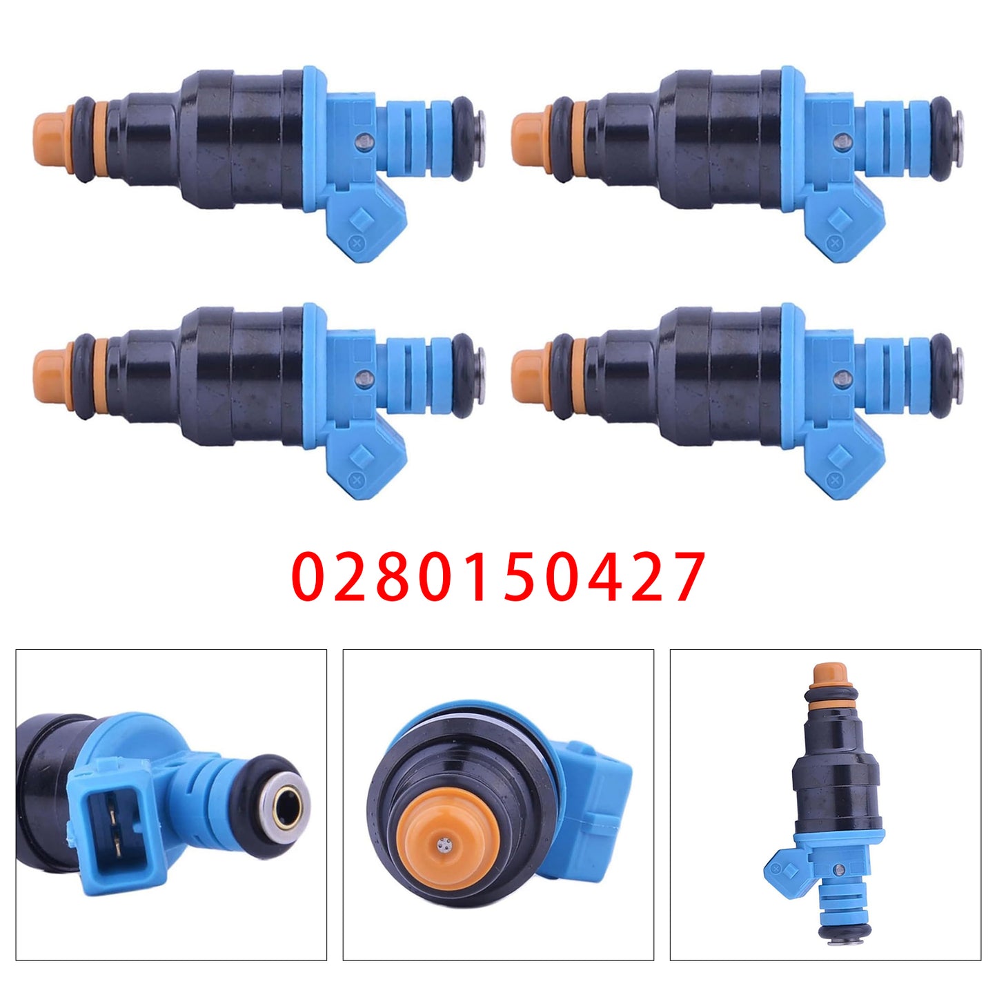 1990-1994 Opel Calibra A 85_ 2.0i 16V 4x4 0280150427 4Pcs Fuel Injector