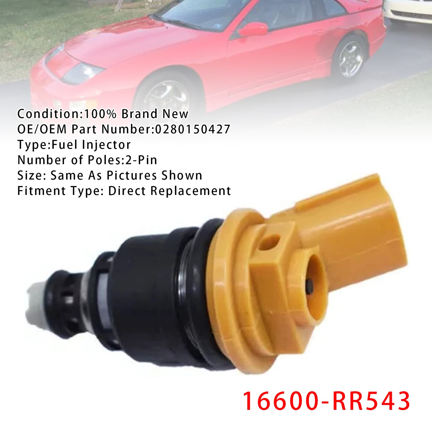 Nissan Skyline R33 GTS-t S1-ECR33 16600-RR543 1Pcs Fuel Injector